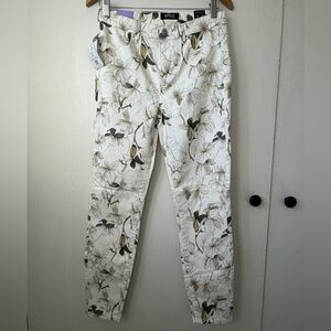 Buffalo David Bitton Floral Ankle Skinny Jeans High Rise 4/27